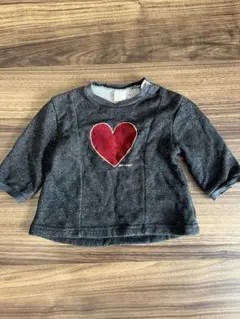 petit main ハート刺繍 トレーナー 80cm