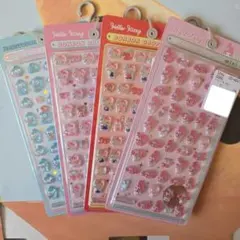 【正規品】ボンボンドロップシール サンリオ4枚セット キティマイメロハンギョドン