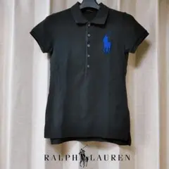 美品✨RALPH LAUREN ビックポニーポロシャツ 黒 ブラック XS