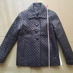 黒 レザージャケット キルティング