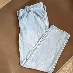 UNIQLOライトブルー ワイドパンツ 32インチ