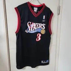 Reebok　リーボック Iverson アイバーソン　シクサーズ 黒L