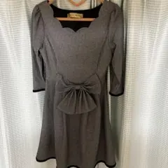 CECIL McBEE チェック柄 七分袖 ワンピース