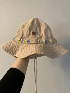 ラグマート 帽子 ベージュ サファリハット 紐付き