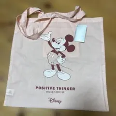 新品タグ付ディズニーDisney ミッキーマウス トートバッグ ピンクエコバッグ