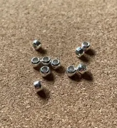 即発送 シルバー925ビーズ Lサイズ✨6mm✨8個 鹿革紐に通る キムタク