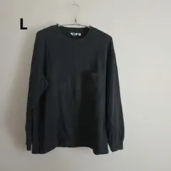 ダークグレー Lサイズ 長袖カットソー