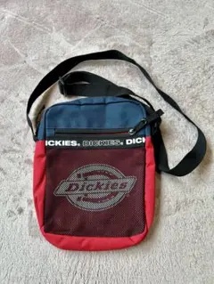 【美品】DICKIES ショルダーバッグ メッシュポケット 赤 紺 バイカラーのサムネイル