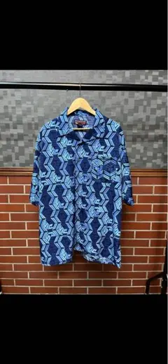 幾何学シャツ xl