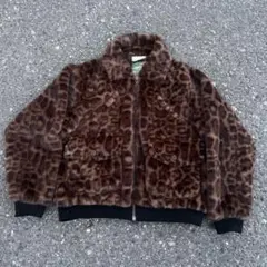 BALLSY BROTHERS ヒョウ柄ファー ジャケット 短丈 BALLSY BROTHERS ヒョウ柄ファー ジャケット 短丈｜Yahoo!フリマ