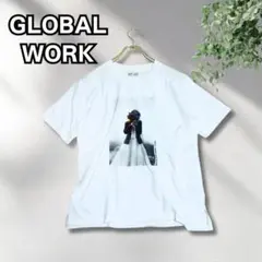 グローバルワーク 半袖プリントTシャツ カジュアル シンプル