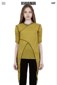 完売・VIAVANDA】4WAYボタンニットシャツ ボディスーツ ブラウン 