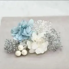 ドライフラワー髪飾り　成人式　卒業式　ヘッドパーツ