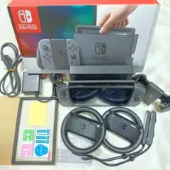 【極美品】Nintendo Switch 本体セット豪華（ハンドル2個・フィルム