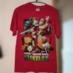 【レア】タートルズ 半袖Tシャツ Sサイズ レッド TMNT 古着