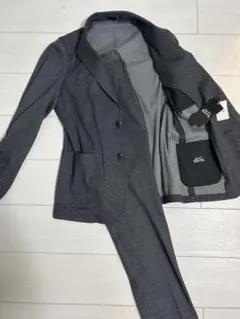 AOKI パジャマスーツグレイ千鳥柄　Sサイズ　新品タグ付き