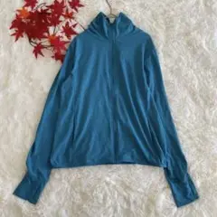 ユニクロ　UNIQLO エアリズム　メッシュパーカー　UVカット　水色　M