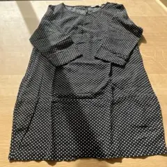 ドット　五分袖チュニック
