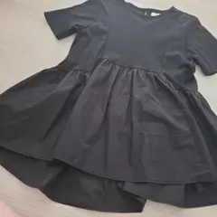 OPAQUE.CLIP　美品　 ペプラム 半袖カットソー ブラックのサムネイル