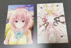 ToLOVEる原画展 ポストカード 2枚セット ウエハース カード3枚おまけ付き