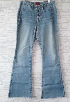 MISS EDWIN ブーツカットデニムライトブルー