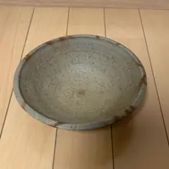 【名工】備前焼 浦上善次 作 緋襷 鉢 深皿 直径約18cm