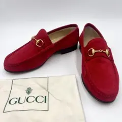 極美品✨GUCCI ホースビットローファー　スエード　赤　ゴールド金具　36 Cのサムネイル