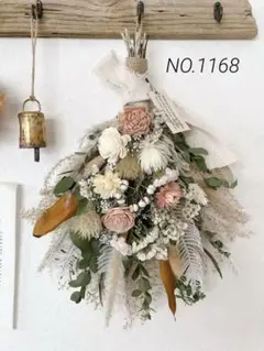 ドライフラワースワッグ❁⃘グレビリアとくすみpink❁⃘ウインター【35㎝】