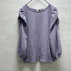 Khalita 長袖トップス パープル パフスリーブ✨Mサイズ