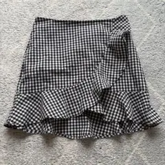 Forever21ギンガムチェックラッフルミニスカート