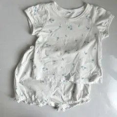 バースデイ　花柄ベビーパジャマ 80サイズ 上下セット　子供服　セットアップ