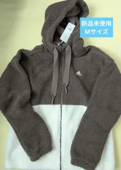 【新品未使用】アディダス　レディース　Мサイズ　ボアブルゾン　フリースジャケット