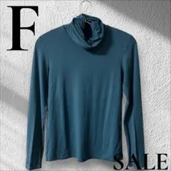 「即日発送」F comme cm青色 ハイネック 長袖シャツ　アウタースウェットのサムネイル