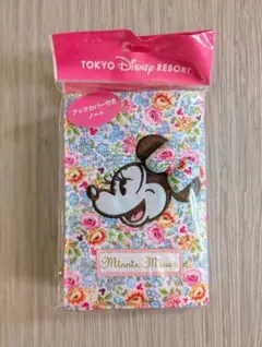 東京ディズニーリゾート☆ミニーマウス ノート・刺繍立体リボン ブックカバー付き