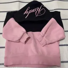 Rady フード付きパーカー ピンク/ブラック105cm