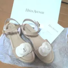 HILLS AVENUE サンダル フラワーモチーフ ベージュカメリアのサムネイル