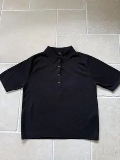 ＊UNIQLO ユニクロ＊ポロ　ニット　黒　未使用のサムネイル