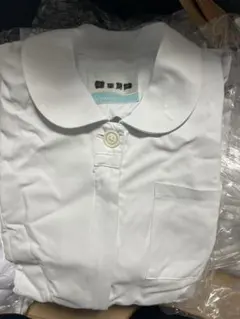 白衣 Lサイズ 襟付き ホワイト