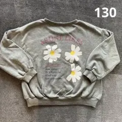 フラワーバックプリント　トレーナー