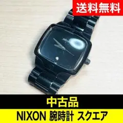【中古品】NIXON 腕時計 THE PLAYER ブラック スクエア型