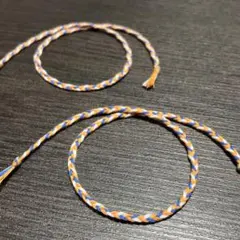 ミサンガ　2つセット　オレンジ×青×白　推しカラー