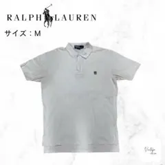 POLO ラルフローレン ポロシャツ 화이트 M 성조기 자수 사슴 새끼