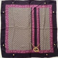 GUCCI グッチ GG柄 林檎柄 シルク100% 大判スカーフ 85×85 - メルカリ