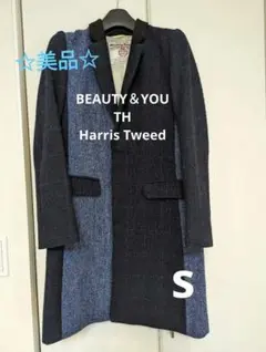 美品☆BEAUTY＆YOUTH/Harris Tweed/チェスターコートのサムネイル