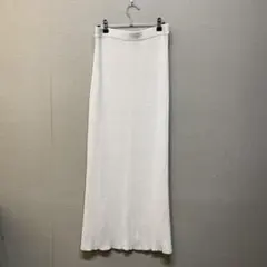 loin. ロワン 井川遥 rib skirt リブニットスカート 白 ホワイト