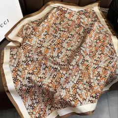 残りわずか　シルク3 シルク100% 大判スカーフ　ストール　65×65cmのサムネイル