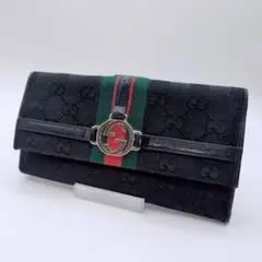 り*め様 GUCCI オールドグッチ シェリーライン インターロッキング 二つ折