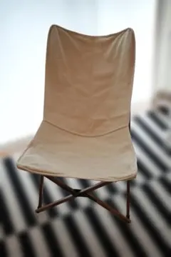 ZARA  フォールディング アルミ＆キャンバス チェア（美品） ZARA HOME フォールディング アルミ＆キャンバス チェア（美品