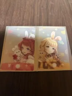 GIGO限定学園アイドルマスター　ノベルティクリアカード 花海咲季　藤田ことね