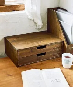 【11/20まで】完売品　salut! 木製　2段ドロワーボックス